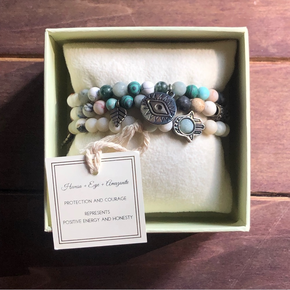 Evil Eye Hand of Fatima Bracelet Set Eye Candy